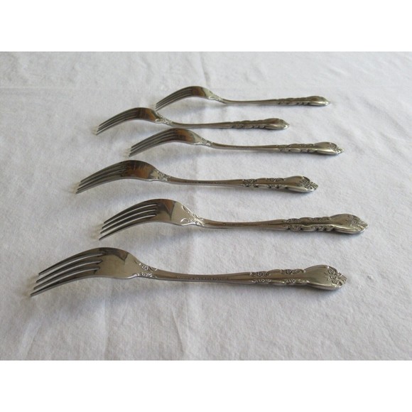 Roberts Rogers Co Korea & Taiwan DELIGHT Stainless Lot of 6x Dinner Forks 6.9" - Picture 10 of 10